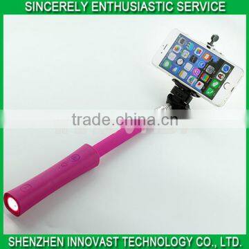 High Tech Power Bank Torch Bluetooth LED Monopod With Zoom Function