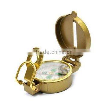 Hot Sale Outdoor Hiking Portable Metal Brass Compass With Lid photo-2