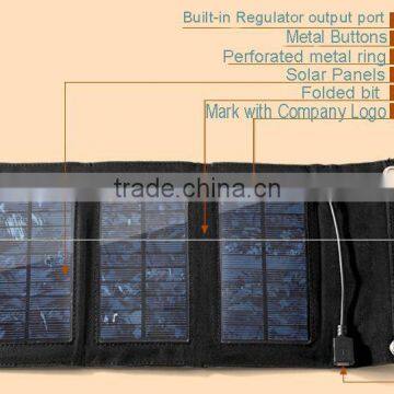 Waterproof Solar Charger USB Solar Charger 5w Solar Panel for Smartphones, GPS, EReaders photo-2