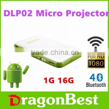 2016 most popular Projector DLP02 Digital Projector android4.4 LED Lamp