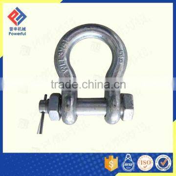 ZINC PLATED U.S. TYPE DROP FORGED BOLT TYPE ANCHOR SHACKLE