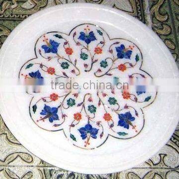 Home Decorative Marble Plates, Inlay Marble Plate