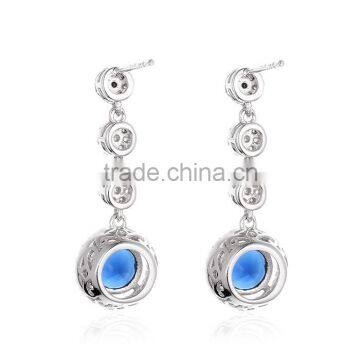 Custom Earring Zirconia Silver Wholesale Guangzhou Lovans Silver Jewelry Wholesale SED110W photo-2