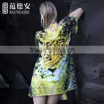 Balneaire Queen Summer 2016 Sexy Leopard Ptint T-shirt Design Beach Cover Ups photo-5