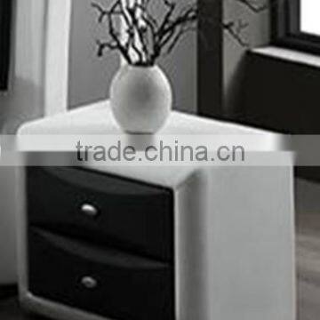 Antique White Two Drawer Bedside Table (B109)
