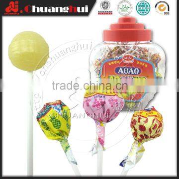 9g 10g Ball Shape Fruity Lollipop 100pcs in jar