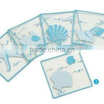 soft pvc 3D starfish transparency coaster/bar mats