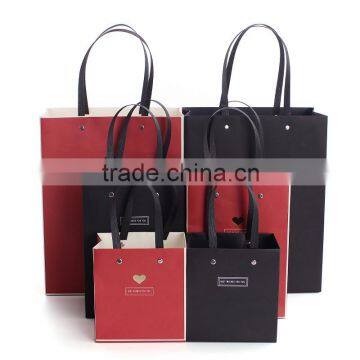 wholesale new handle made factory printing white cardboard paper bag