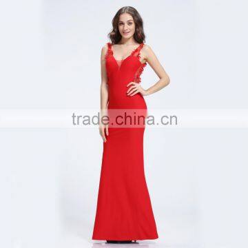 Exquisite Red Chiffon Beaded Big Size Women Evening Wedding Dresses Made in China photo-4