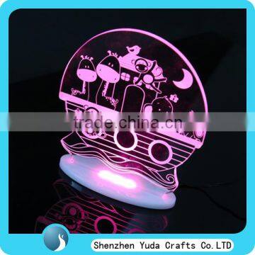 Alibaba express perspex display base, plexi material countertop engraved acrylic stand with led