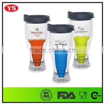 14oz food grade double wall plastic wine glasses