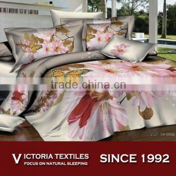 3D reactive printed pure cotton full bedding bedclothes 100% cotton duvet cover set