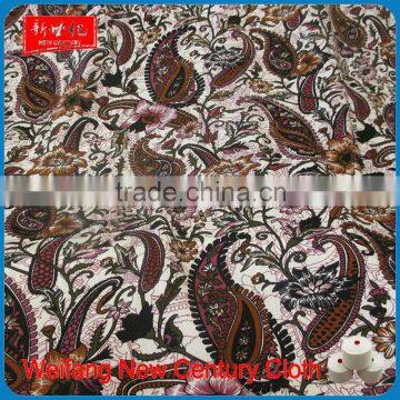 China Manufacturer Wholesale Cheap Nut Design Woven 100% Printed Viscose Fabric