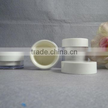 round clear jar for cosmetic packaging with screw cap