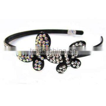Fashionable Butterfly Rhinestone Plastic Headband FCK-102800280
