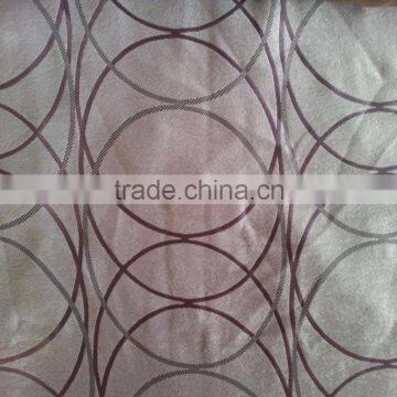 Crossed Circle Design Fleece Base Blackout Jacquard for fancy curtains fabric