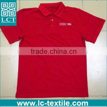 HSBC bank office uniform design 210gsm pique cotton men polo t-shirts