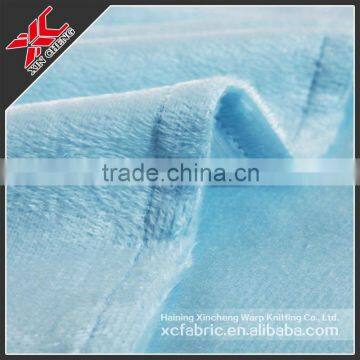 Warm super soft velboa fabric with 100%polyester warp knitting blanket fabric