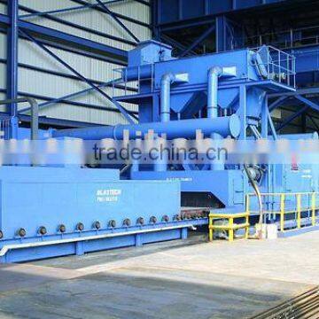 steel plate pretreatment line made by Sanxing Machinery