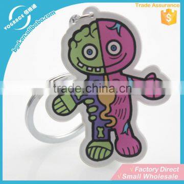 Fashion design acrylic keychains make pom pom keychain