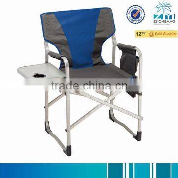 Aluminium director chair with side table