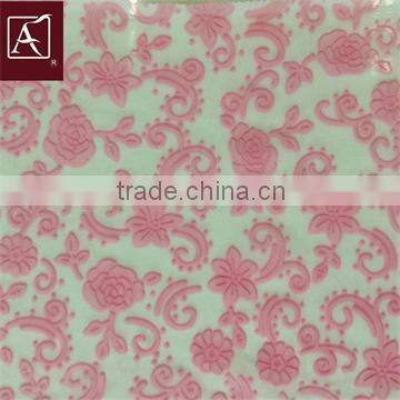 3D Embossing Fabric with flower Print