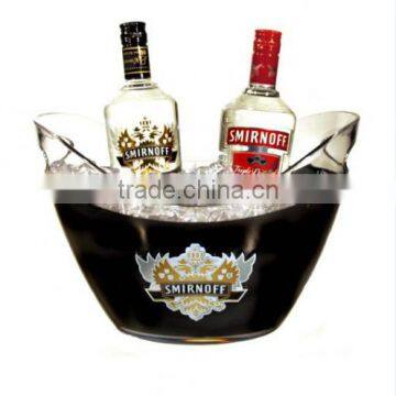 oval shape smirnoff acrylic led ice bucket for wholesale