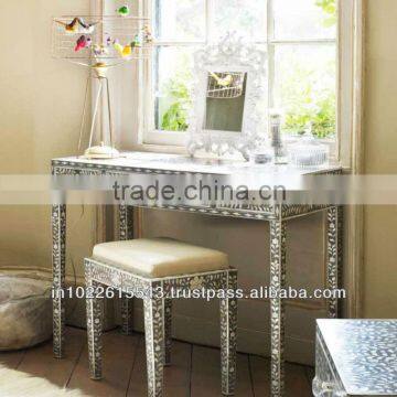 BONE INLAY TABLE, INLAY CONSOLE TABLE, BONE INLAY CONSOLE TABLE