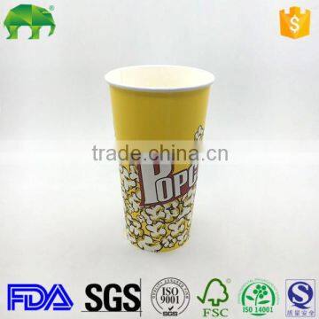 2016 new trend Custom printed paper popcorn cup