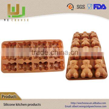 Promotional cake tools quality assured silicone chocolate mould animal shape DIY chocolate cookie candy mold