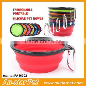 Eco Friendly Soft Wholesale Dog Supplies Cat Dog Collapsible Feeders Pet Silicone Outdoor Bowls
