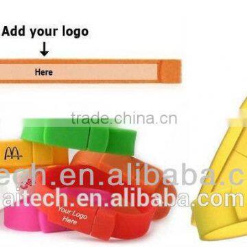 2015 colorful wristband usb 2.0 driver promotion gift usb stick cheap usb wristband from SZ factory