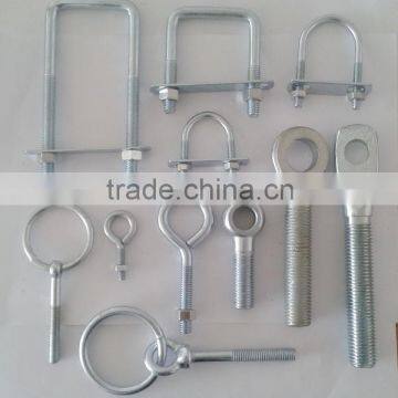 Zinc plating steel fastener bolts, power line hardware