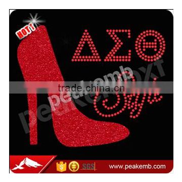 Bling Rhinestone Iron on AEO Style High Heel Shoes Design of Accessories for women