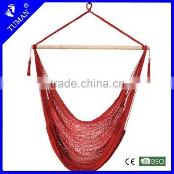 Large Hanging Jumbo Rope Chair In Red