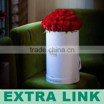 Custom Made Logo Foil Packaging Flower Bouquet Round Cardboard Boxes