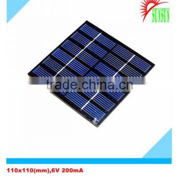 PET laminated 110x110 6V 200mA solar panel