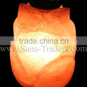 Himalayan Natural Rock Salt (Rose) Flower Shape (Aroma Lamp)