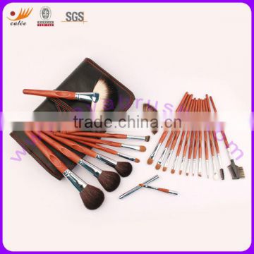 21pcs Natural Hair Special Shape Wood Handle Professional Makeup Brush Set