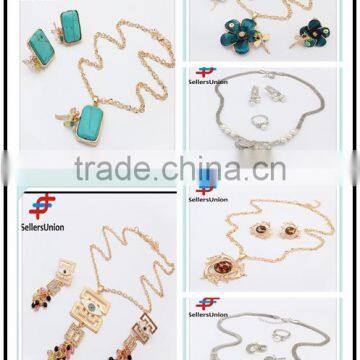 No.1 yiwu & ningbo exporting commission agent wanted unique design chain fancy custome necklace sets jewelry set