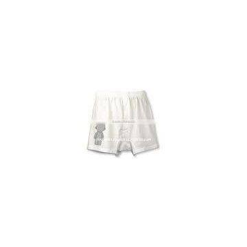 100% COTTON WHITE BOXER SHORTS