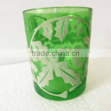 200ml fancy glass candle empty cup