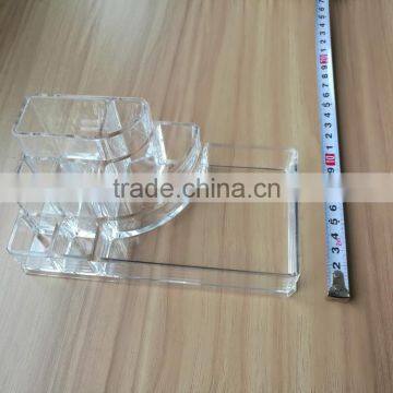 Wholesale Innovative Household Small Size Clear Cosmetic Acrylic Makeup Organizer With 8 Grids for Store Jewelry Cosmetic