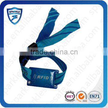 Hot sell rfid fabric wristband with plastic fastener