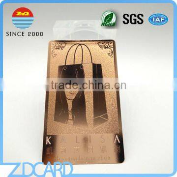 Rose Gold Plated Stainless Steel Cards