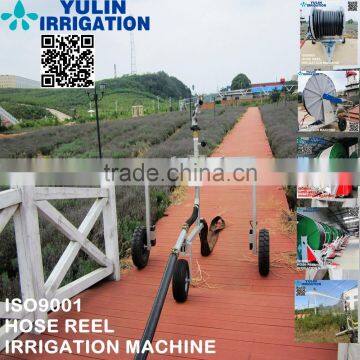 China Yulin Mobile Agriculture Hose Reel Sprinkler Irrigation System With Spray Sprinkler Big Rain Gun for Sale