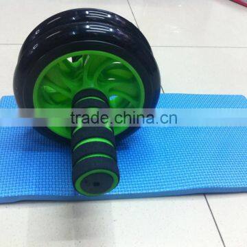 Fitness equipment Double wheel AB Wheel roller with mat