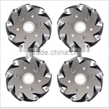 (4 inch)100mm Aluminum Mecanum Wheels Set Basic ( 2 Left, 2 Right) for robot car 14162