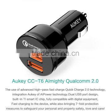 Aukey Quick Charge 2.0 Car charger 36W 2 Ports USB 12V/1.5A 9V/2A 5V/2.4A