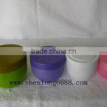 Round plastic jar with lid 500g